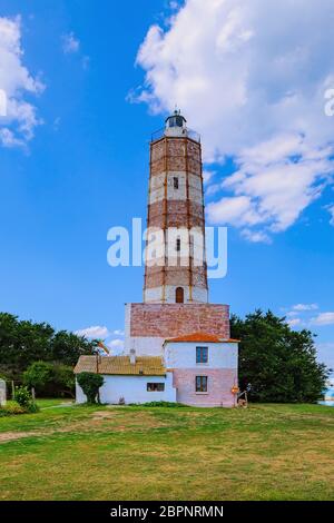 Alter Leuchtturm in Shabla, Bulgarien (ältester Leuchtturm in Bulgarien) Stockfoto