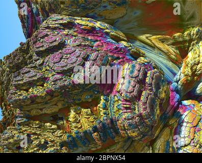 Abstrakte bunte faraktale Bilder 3D-Rendering Stockfoto
