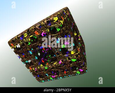 Abstrakte bunte faraktale Bilder 3D-Rendering Stockfoto