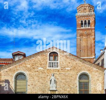 Bibliothek San Toma Venedig, Campo San Toma, Venedig, Italien Stockfoto