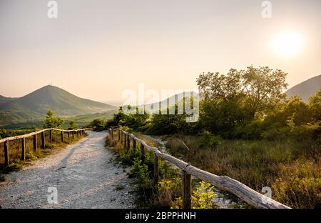 Euganean Hlls Bereich Pianoro del Mottolone Trail Padua Italien Venetien Stockfoto