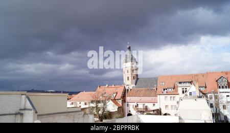 Sangerhausen ist die Hauptstadt des Verwaltungsbezirks Mansfeld-Süd-Harz im Bundesland Sachsen-Anhalt. Sie ist im Südwesten der Fed Stockfoto
