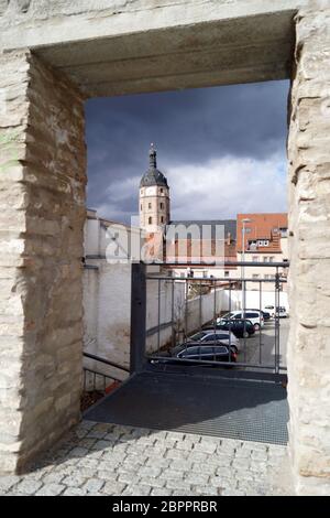 Sangerhausen ist die Hauptstadt des Verwaltungsbezirks Mansfeld-Süd-Harz im Bundesland Sachsen-Anhalt. Sie ist im Südwesten der Fed Stockfoto