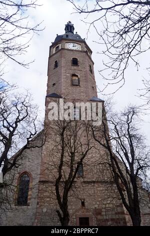 Sangerhausen ist die Hauptstadt des Verwaltungsbezirks Mansfeld-Süd-Harz im Bundesland Sachsen-Anhalt. Sie ist im Südwesten der Fed Stockfoto