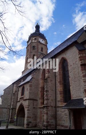 Sangerhausen ist die Hauptstadt des Verwaltungsbezirks Mansfeld-Süd-Harz im Bundesland Sachsen-Anhalt. Sie ist im Südwesten der Fed Stockfoto