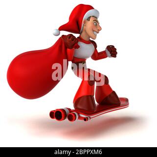 Spaß super Santa Claus - 3D-Darstellung Stockfoto