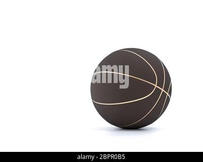 Schwarz Metallic Basketball close-up auf helles Studio Hintergrund Stockfoto