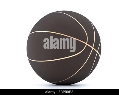Schwarz Metallic Basketball close-up auf helles Studio Hintergrund Stockfoto