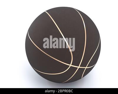 Schwarz Metallic Basketball close-up auf helles Studio Hintergrund Stockfoto