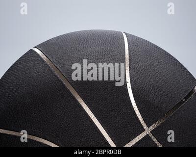 Mettalic Basketball close-up in Studio Hintergrund Stockfoto
