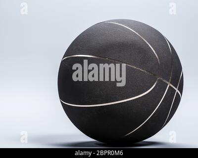 Schwarz Metallic Basketball close-up in Studio Hintergrund Stockfoto