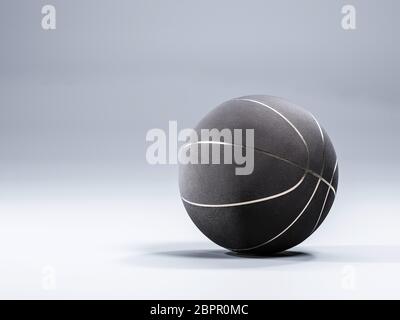 Schwarz Metallic Basketball close-up in Studio Hintergrund Stockfoto