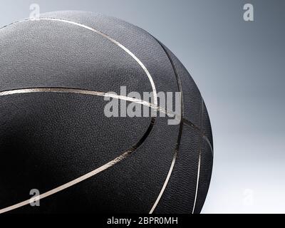 Mettalic Basketball close-up in Studio Hintergrund Stockfoto