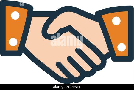 Schöne, sorgfältig gestaltete Handshake-Symbol, Vereinbarung, Deal Vektor. Gut organisiert und vollständig editierbar Vektor-Symbol für Vektormaterial und viele andere Stock Vektor