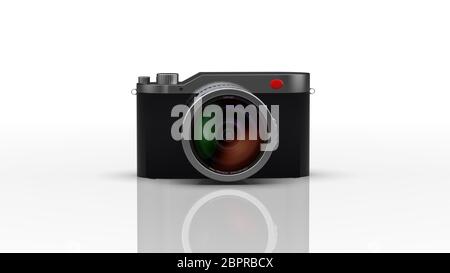 Die 3D-Darstellung der Mode Kamera mit schönen Hintergrund isoliert Stockfoto