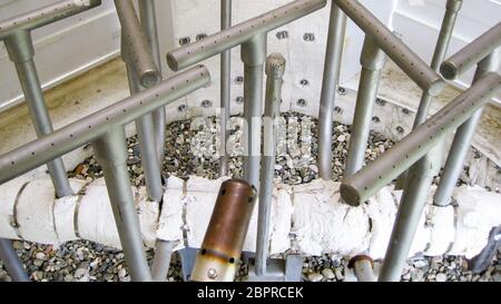 Gaskocher im Fackel System des geschlossenen Typs aussehen. Ein Asbestine in einer Fackel abdeckt. Stockfoto