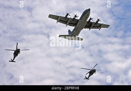 Militärüberführung Stony Brook Hospital Long Island New York Stockfoto