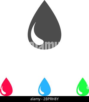 Flaches Symbol ablegen. Farbpiktogramm auf weißem Hintergrund. Vektor-Illustration Symbol und Bonus-Symbole Stock Vektor