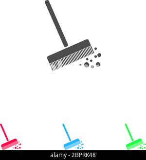 Symbol für Wischeimer flach. Farbpiktogramm auf weißem Hintergrund. Vektor-Illustration Symbol und Bonus-Symbole Stock Vektor