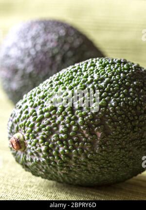 Hass avocados Nahaufnahme Stockfoto