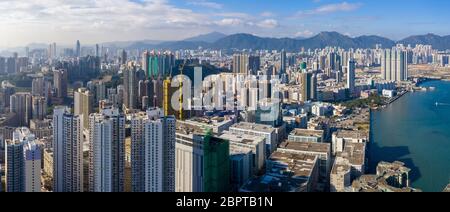 Nach Kwa Wan, Hongkong 07. November 2018:- Hongkong Wohnviertel Stockfoto