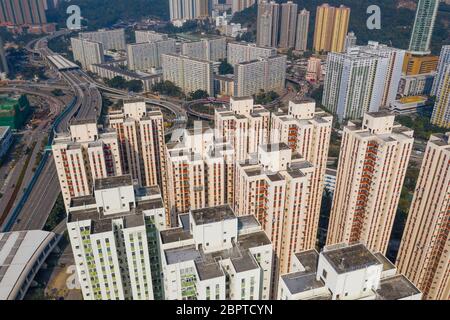 Kowloon Bay, Hongkong 26. Januar 2019: Hongkong City Stockfoto