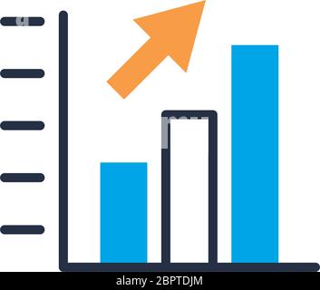 Symbol für Füllstil der Statistikleisten Stock Vektor