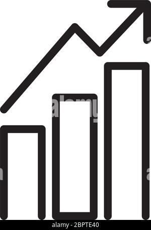 Symbol für Linienart in Statistikleisten Stock Vektor