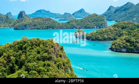 Landschaftsbild von Mu Koh Angthong, Samui Island, Surat Thani, Thailand Stockfoto