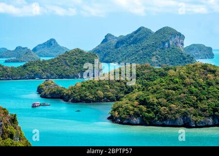 Landschaftsbild von Mu Koh Angthong, Samui Island, Surat Thani, Thailand Stockfoto