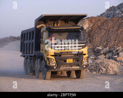 Marmor Transport in Rajasthan, Indien Stockfoto