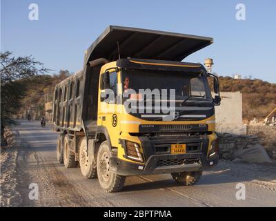 Marmor Transport in Rajasthan, Indien Stockfoto