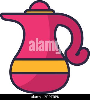 Symbol für die Füllung von Teekanne Stock Vektor