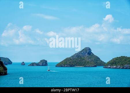 Landschaftsbild von Mu Koh Angthong, Samui Island, Surat Thani, Thailand Stockfoto