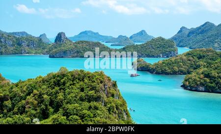 Landschaftsbild von Mu Koh Angthong, Samui Island, Surat Thani, Thailand Stockfoto