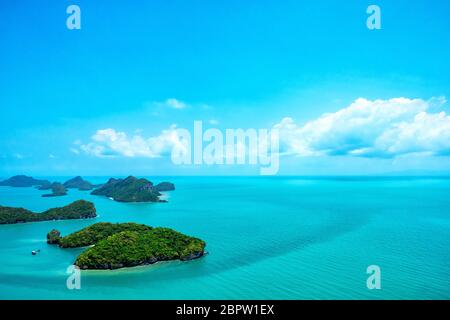 Landschaftsbild von Mu Koh Angthong, Samui Island, Surat Thani, Thailand Stockfoto