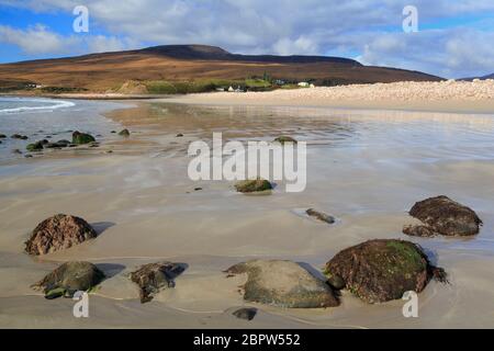 Mulranny Beach an Clew Bay, County Mayo, Connaught, Irland, Europa Stockfoto