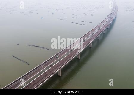 Hongkong, Hongkong 16. Oktober 2018:- Shenzhen Bay Bridge Stockfoto