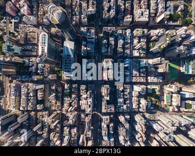 Kowloon City, Hong Kong 25 May 2018:- Draufsicht auf Hong Kong Gebäude Stockfoto