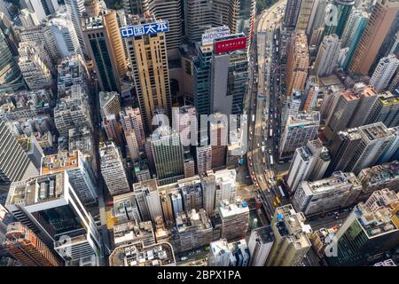 Causeway Bay, Hongkong 22. Februar 2019: Hongkong City Stockfoto