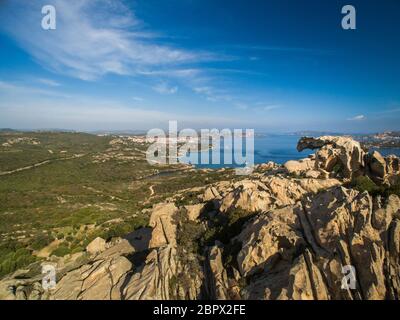 Capo d ' Orso Palau Sardinien Italien. Blick auf den Bären-Felsen. Östlich des Hafens von Palau. Costa Smeralda Sardinien Italien Stockfoto