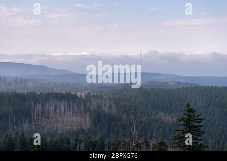 Landschaft des deutschen Gebietes namens Harz im Herbst Stockfoto