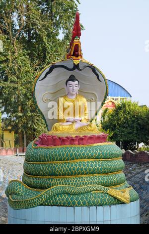 Die Naga Buddha Statue (riesige Kobra schützend Lord Buddha), Namsai, Arunachal Pradesh, Indien Stockfoto