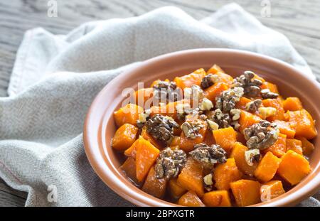 Gerösteter Butternut-Kürbis Stockfoto