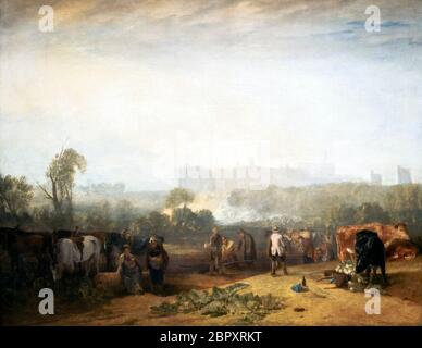 JMW Turner 1775-1851 Rüben pflügen, in der Nähe von Slough ('Windsor') ausgestellt 1809 Öl auf Leinwand Stockfoto