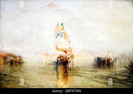 JMW Turner 1775-1851 die Sonne auf Venedig auf dem Weg zum Meer, ausgestellt 1843 Ölfarbe auf Leinwand Stockfoto