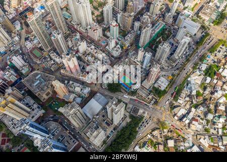 Yuen Long, Hongkong 21. Oktober 2018:- Wohnviertel in Hongkong Stockfoto