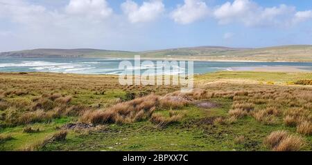 Idyllische Küstenlandschaft rund um Connemara, eine Region im Westen Irlands Stockfoto