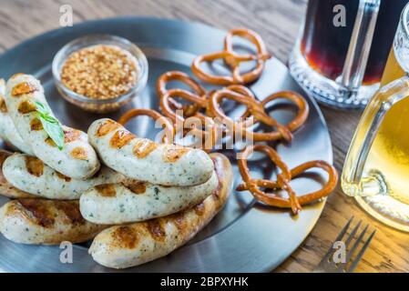 Gegrillte Würstchen Stockfoto