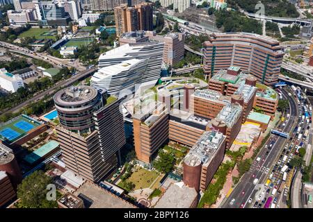 Hung Hom, Hongkong -07 November 2018: Überqueren Sie den Hafen-Tunnel Stockfoto